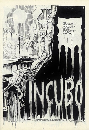 "Incubo" fumetto del 1994 di cui Nestore Del Boccio è disegnatore e sceneggiatore